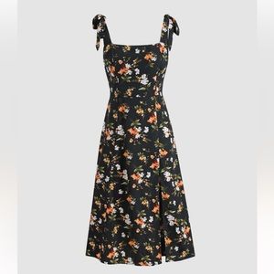 NWT Cider Floral Bowknot Midi Dress